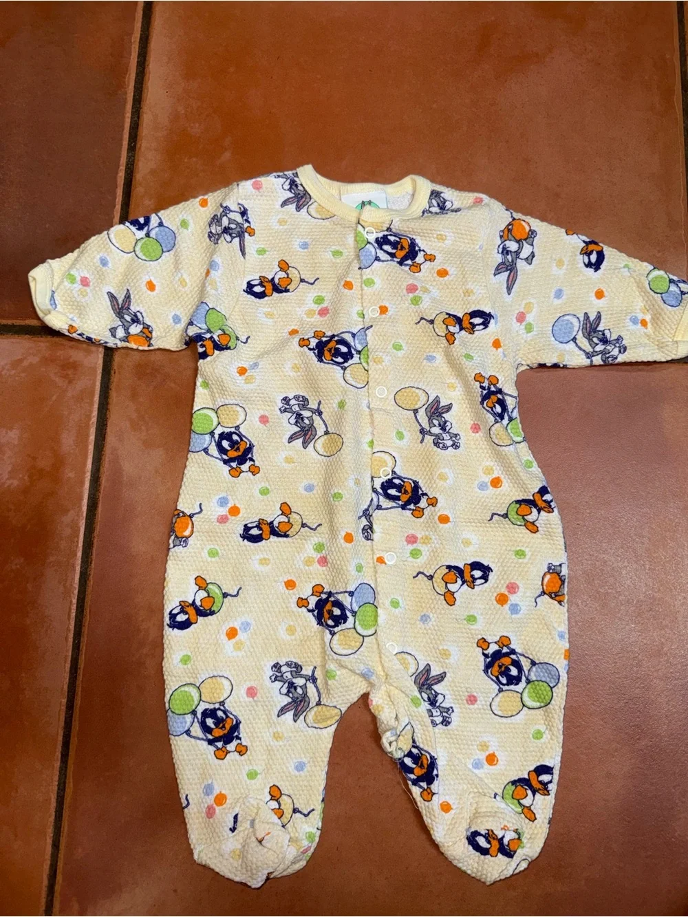 Vintage Baby Looney Tunes Pajamas 1990